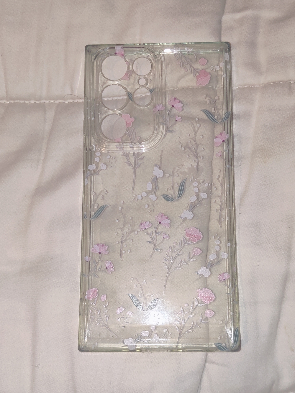 Coquette Pink Floral Samsung Galaxy S24 Ultra Clear Phone Case Aesthetic Cottage